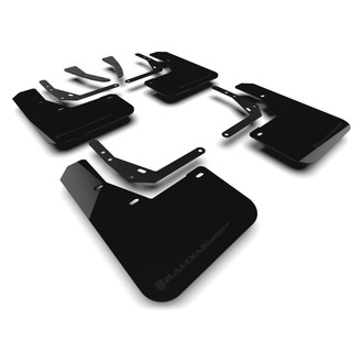 Rally Armor® - UR Series Black Mud Flap Kit with Metallic Black Logo