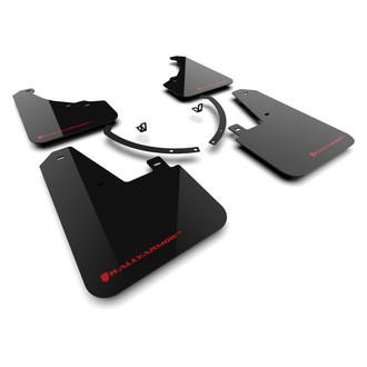 Rally Armor® - UR Series Black Mud Flap Kit with Red Logo