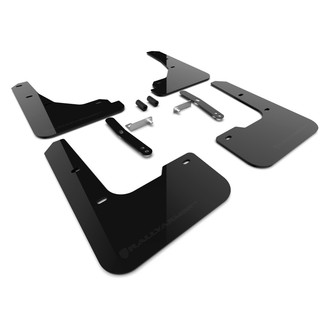 Rally Armor® - UR Series Black Mud Flap Kit with Metallic Black Logo