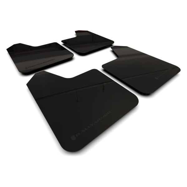  Rally Armor® - UR Series Black Mud Flap Kit with Metallic Black Logo