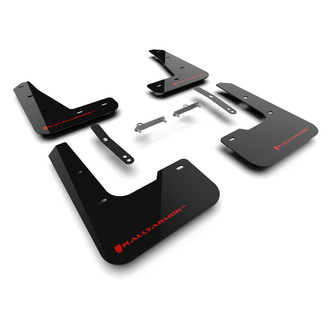 Rally Armor® - UR Series Black Mud Flap Kit with Red Logo