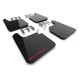 Rally Armor® - UR Series Black Mud Flap Kit with Metallic Red Logo