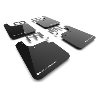 Rally Armor® - UR Series Black Mud Flap Kit with White Logo