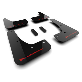 Rally Armor® - UR Series Black Mud Flap Kit with Red Logo