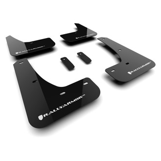 Rally Armor® - UR Series Black Mud Flap Kit with White Logo