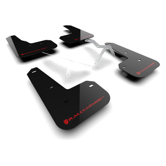 Rally Armor® - UR Series Black Mud Flap Kit with White Logo