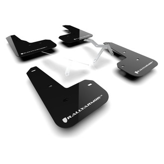 Rally Armor® - UR Series Black Mud Flap Kit with White Logo