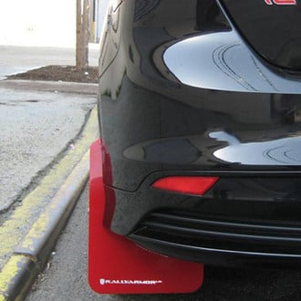 Rally Armor® - UR Series Red Mud Flap Kit with White Rally Armor Logo