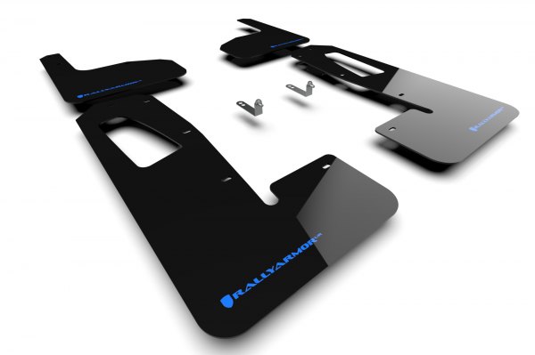  Rally Armor® - UR Series Black Mud Flap Kit with Nitrous Blue Rally Armor Logo