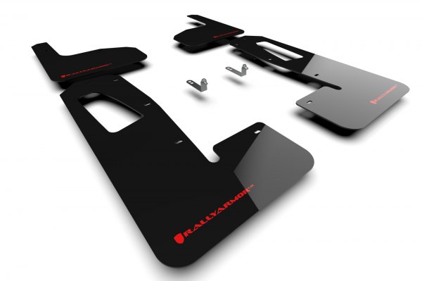  Rally Armor® - UR Series Black Mud Flap Kit with Red Rally Armor Logo