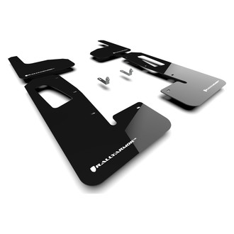 Rally Armor® - UR Series Black Mud Flap Kit with White Rally Armor Logo