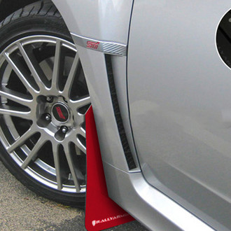 Rally Armor® - UR Series Red Mud Flap Kit with White Rally Armor Logo