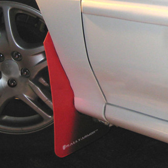 Rally Armor® - UR Series Red Mud Flap Kit with White Rally Armor Logo