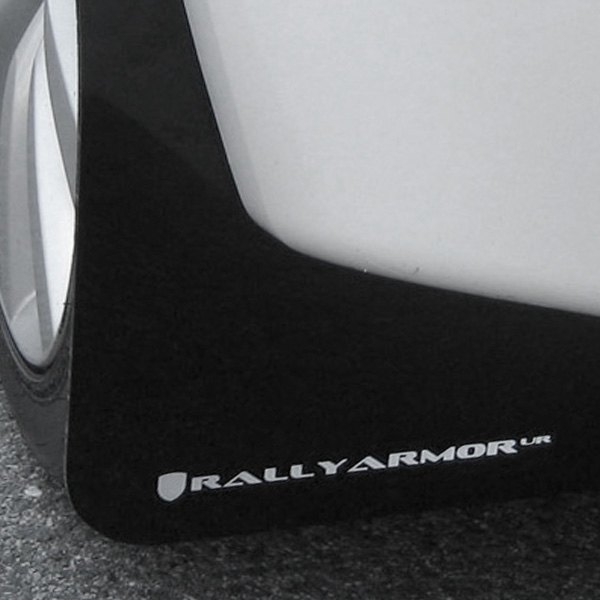  Rally Armor® - UR Series Black Mud Flap Kit with White Rally Armor Logo