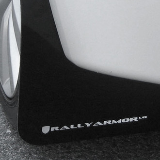 Rally Armor® - UR Series Black Mud Flap Kit with White Rally Armor Logo
