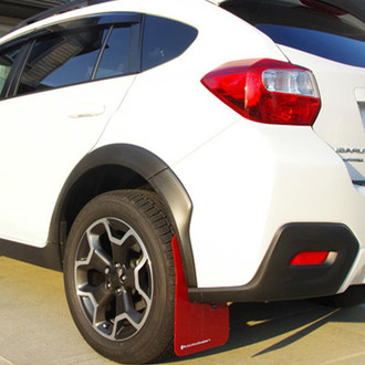Rally Armor® - UR Series Red Mud Flap Kit with White Rally Armor Logo