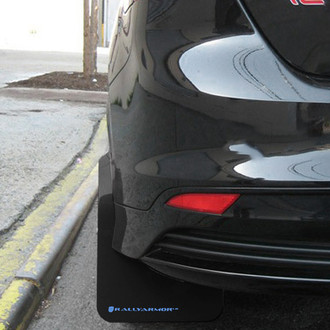 Rally Armor® - UR Series Black Mud Flap Kit with Light Blue Rally Armor Logo