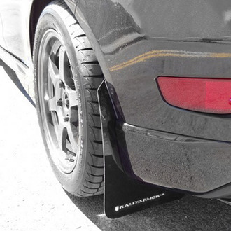 Rally Armor® - UR Series Black Mud Flap Kit with White Rally Armor Logo