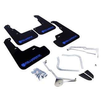 Rally Armor® - UR Series Black Mud Flap Kit with Blue Rally Armor Logo and Altered Font