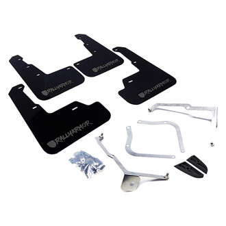 Rally Armor® - UR Series Black Mud Flap Kit with Grey Rally Armor Logo and Altered Font