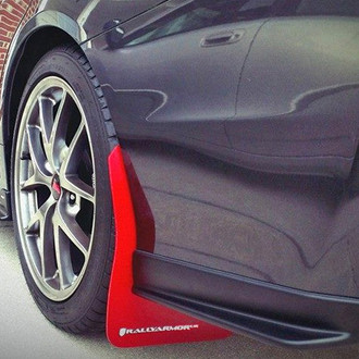 Rally Armor® - UR Series Red Mud Flap Kit with White Rally Armor Logo