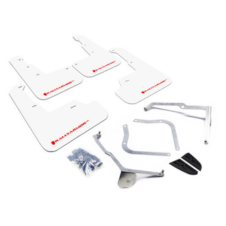 Rally Armor® - UR Series White Mud Flap Kit with Red Rally Armor Logo