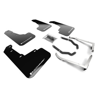 Rally Armor® - UR Series Black Mud Flap Kit with White Rally Armor Logo