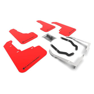 Rally Armor® - UR Series Red Mud Flap Kit with Black Rally Armor Logo