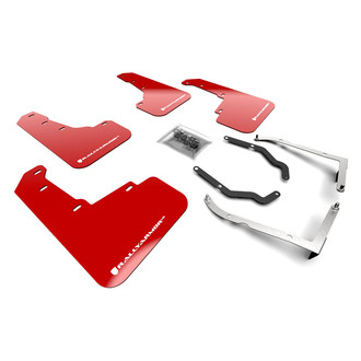 Rally Armor® - UR Series Red Mud Flap Kit with White Rally Armor Logo