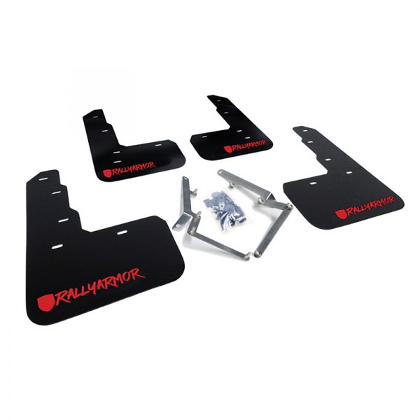  Rally Armor® - UR Series Black Mud Flap Kit with Red Altered Font Rally Armor Logo