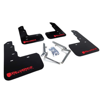Rally Armor® - UR Series Black Mud Flap Kit with Red Altered Font Rally Armor Logo