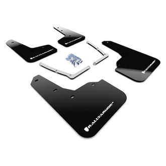 Rally Armor® - UR Series Black Mud Flap Kit with White Rally Armor Logo