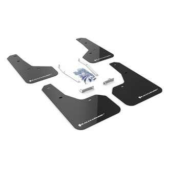 Rally Armor® - UR Series Black Mud Flap Kit with White Rally Armor Logo