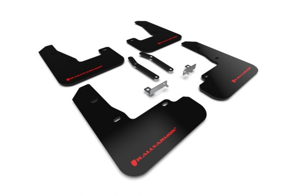  Rally Armor® - UR Series Black Mud Flap Kit with Red Rally Armor Logo