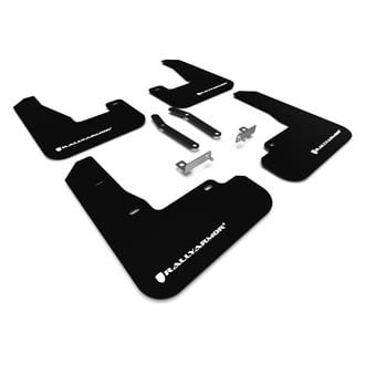 Rally Armor® - UR Series Black Mud Flap Kit with White Rally Armor Logo