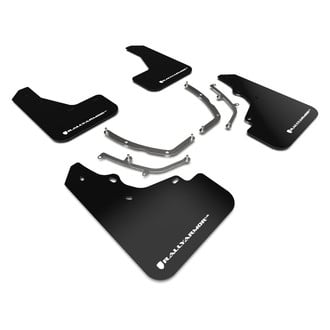 Rally Armor® - UR Series Black Mud Flap Kit with White Rally Armor Logo