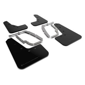 Rally Armor® - UR Series Black Mud Flap Kit with Metallic Black Logo