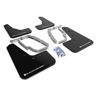 Rally Armor® - UR Series Black Mud Flap Kit with White Rally Armor Logo
