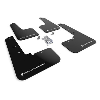 Rally Armor® - UR Series Black Mud Flap Kit with White Rally Armor Logo