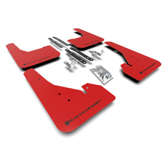 Rally Armor® - UR Series Red Mud Flap Kit with Black Rally Armor Logo