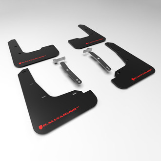 Rally Armor® - UR Series Black Mud Flap Kit with Red Rally Armor Logo