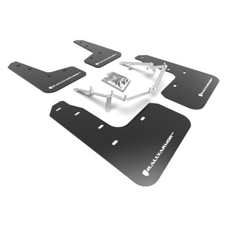 Rally Armor® - UR Series Black Mud Flap Kit with White Rally Armor Logo