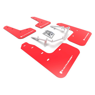 Rally Armor® - UR Series Red Mud Flap Kit with White Rally Armor Logo