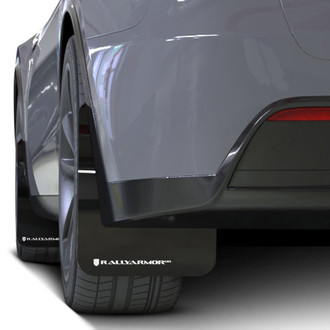 Rally Armor® - UR Series Black Mud Flap Kit with White Rally Armor Logo