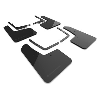 Rally Armor® - UR Series Black Mud Flap Kit with Metallic Black Rally Armor Logo