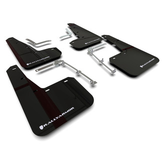 Rally Armor® - UR Series Black Mud Flap Kit with White Rally Armor Logo