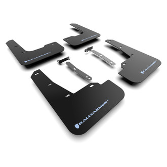 Rally Armor® - UR Series Black Mud Flap Kit with Blue Rally Armor Logo