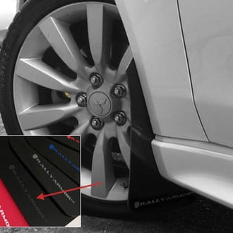 Rally Armor® - UR Series Black Mud Flap Kit with Gray Rally Armor Logo