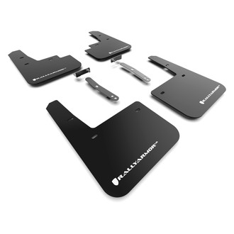 Rally Armor® - UR Series Black Mud Flap Kit with White Rally Armor Logo