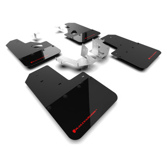 Rally Armor® - Black Mud Flap Kit with Red Rally Armor Logo